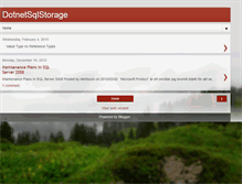 Tablet Screenshot of dotnetsqlstorage.blogspot.com