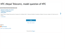 Tablet Screenshot of ntcnepal.blogspot.com