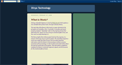 Desktop Screenshot of divyatechnology.blogspot.com