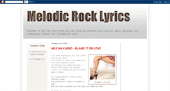 Desktop Screenshot of melodicrocklyrics.blogspot.com