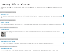 Tablet Screenshot of idoverylittletotalkabout.blogspot.com