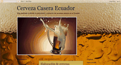 Desktop Screenshot of cervezacaseraecuador.blogspot.com