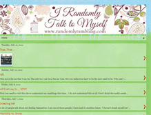 Tablet Screenshot of irandomlytalktomyself.blogspot.com