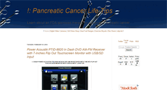 Desktop Screenshot of pancreaticcancerlifetips.blogspot.com