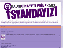 Tablet Screenshot of kadincinayetlerineisyandayiz.blogspot.com