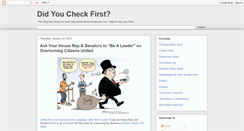 Desktop Screenshot of didyoucheckfirst.blogspot.com