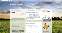 Desktop Screenshot of horsespeaks.blogspot.com