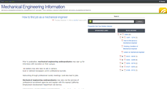 Desktop Screenshot of mechanical-engineering-information.blogspot.com