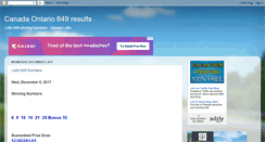 Desktop Screenshot of canadaontario649results.blogspot.com