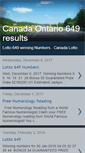Mobile Screenshot of canadaontario649results.blogspot.com