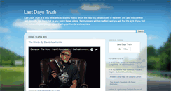 Desktop Screenshot of lastdaystruth.blogspot.com