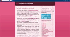 Desktop Screenshot of makenvoormoeders.blogspot.com