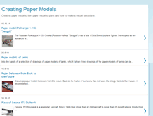 Tablet Screenshot of creatingpapermodels.blogspot.com