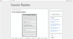 Desktop Screenshot of gazete-ilanlari.blogspot.com