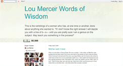 Desktop Screenshot of loumercerwordsofwisdom.blogspot.com