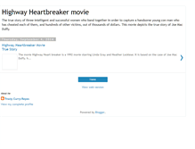 Tablet Screenshot of highwayheartbreakermovie.blogspot.com