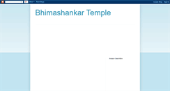 Desktop Screenshot of bhimashankartemple.blogspot.com