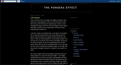 Desktop Screenshot of ponderaeffect.blogspot.com