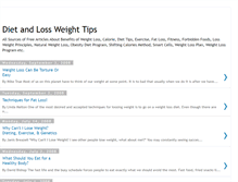 Tablet Screenshot of diet-loss-weight-tips.blogspot.com
