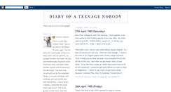 Desktop Screenshot of diaryteenagenobody.blogspot.com