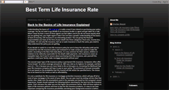 Desktop Screenshot of besttermlifeinsurancerate101.blogspot.com