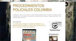 Desktop Screenshot of procedimientospolicialescolombia.blogspot.com