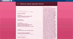 Desktop Screenshot of gloriouslibertyapostolicchurch.blogspot.com