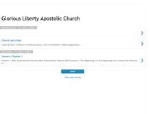 Tablet Screenshot of gloriouslibertyapostolicchurch.blogspot.com