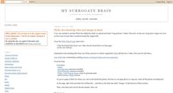 Desktop Screenshot of mysurrogatebrain.blogspot.com