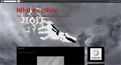 Desktop Screenshot of nihilexnihil.blogspot.com