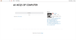 Desktop Screenshot of computermcqs.blogspot.com