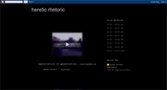 Desktop Screenshot of hereticrhetoric.blogspot.com