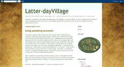 Desktop Screenshot of latter-dayvillage.blogspot.com