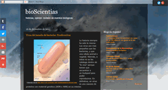 Desktop Screenshot of bioscientias.blogspot.com