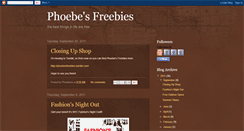 Desktop Screenshot of phoebesfreebies.blogspot.com