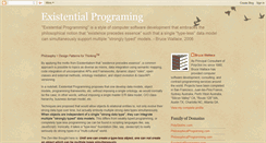 Desktop Screenshot of existentialprograming.blogspot.com