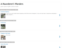 Tablet Screenshot of maunderblog.blogspot.com