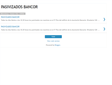 Tablet Screenshot of pasivizadosbancor.blogspot.com