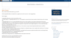 Desktop Screenshot of materiamagica.blogspot.com