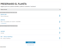 Tablet Screenshot of preservandoelplaneta.blogspot.com