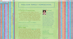 Desktop Screenshot of paulsonfamilyhomeschool.blogspot.com