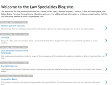 Tablet Screenshot of lawspecialties.blogspot.com