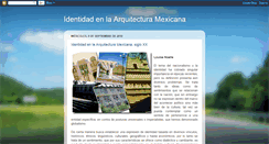 Desktop Screenshot of identidadenlaarquitectura.blogspot.com