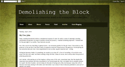 Desktop Screenshot of demolishingtheblock.blogspot.com