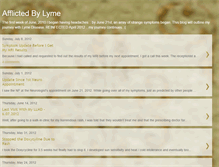 Tablet Screenshot of afflictedbylyme.blogspot.com