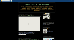 Desktop Screenshot of galimatiasyjerigonzas.blogspot.com