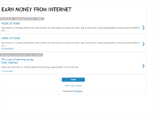 Tablet Screenshot of earn-from-internet.blogspot.com