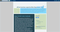 Desktop Screenshot of africanbusinessopportunitiesblog.blogspot.com