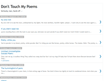 Tablet Screenshot of donttouchmypoems.blogspot.com