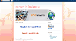 Desktop Screenshot of careerinlucknow.blogspot.com